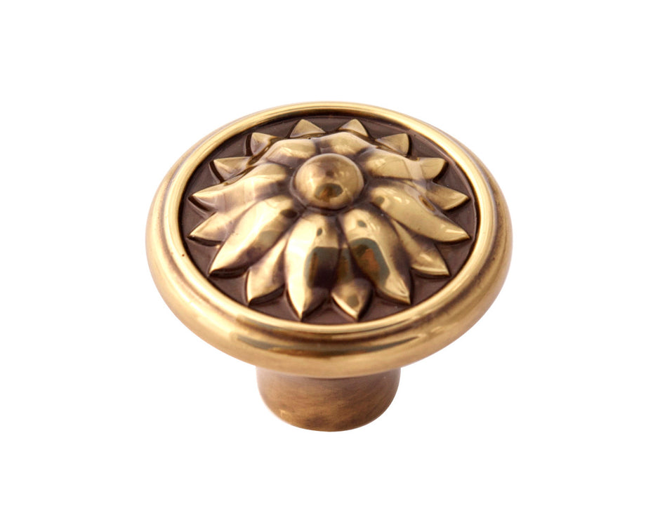 Alno A1471-PA: 1-1/4" Fiore Cabinet Knob - Polished Antique