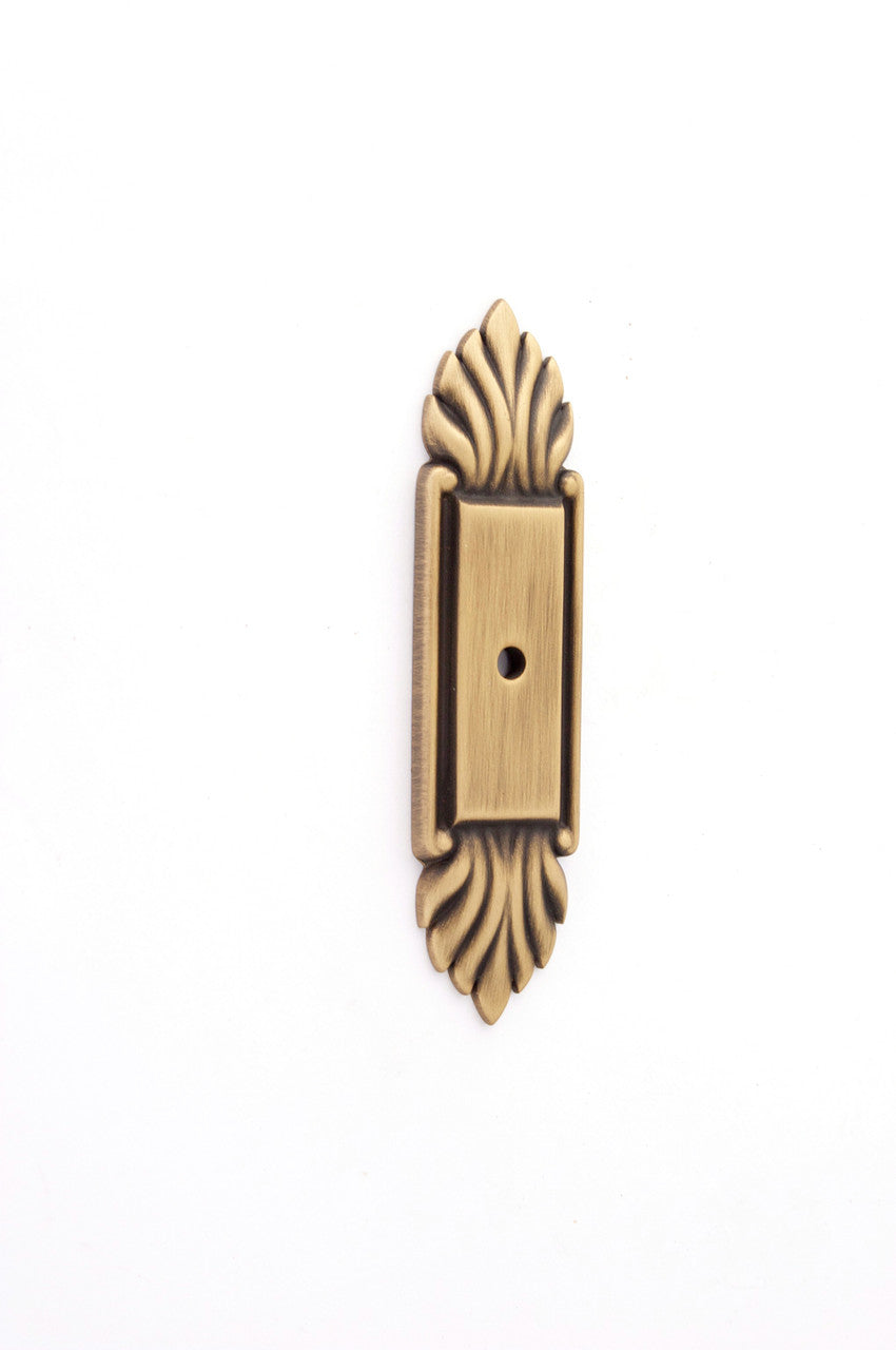 Alno A1475-AEM: 4" Fiore Backplate For Cabinet Knob - Antique English Matte