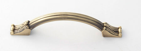 Alno A1476-35-PB/NL: 3-1/2" cc Fiore Cabinet Pull - Unlacquered Brass