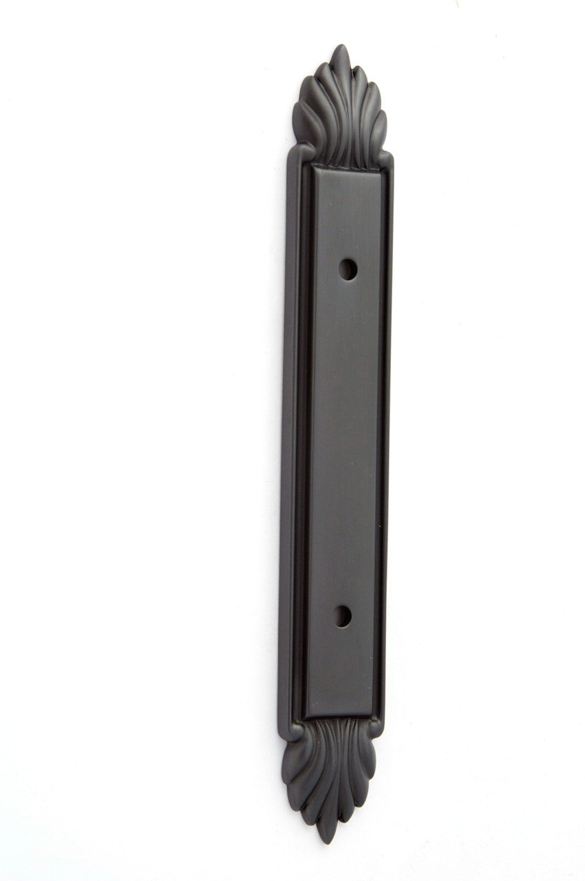 Alno A1477-3-PB/NL: 7" Fiore Backplate - Unlacquered Brass