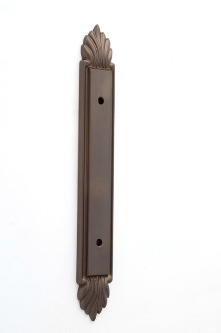 Alno A1477-3-CHBRZ: 7" Fiore Backplate - Chocolate Bronze