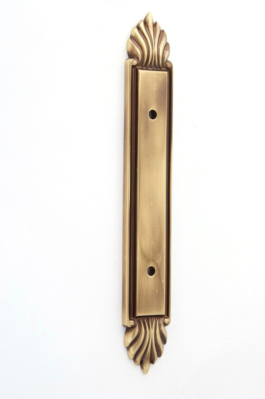 Alno A1477-3-PA: 7" Fiore Backplate - Polished Antique