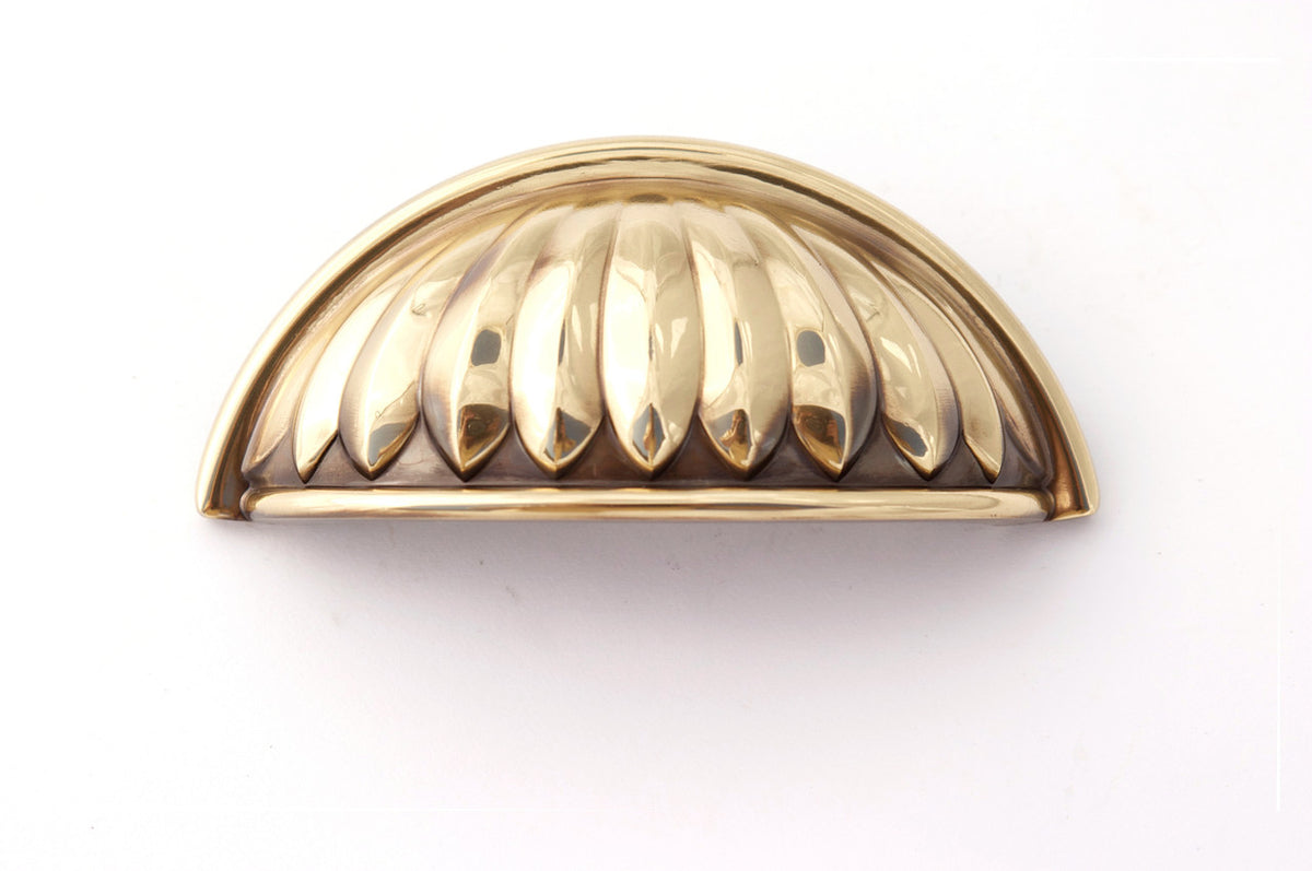 Alno A1478-PA: 3" cc Fiore Cup Cabinet Pull - Polished Antique