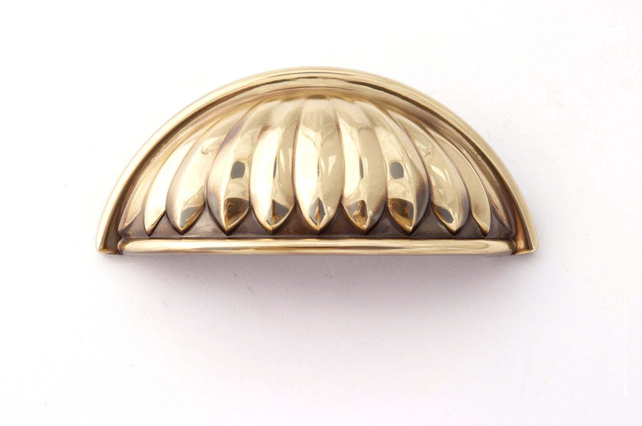 Alno A1478-PA: 3" cc Fiore Cup Cabinet Pull - Polished Antique