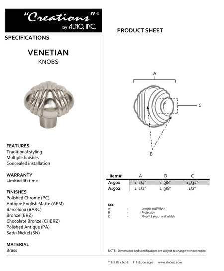 Specificaton Sheet