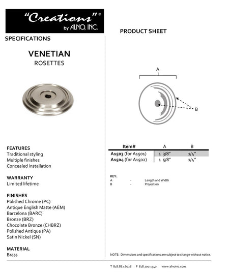 Specificaton Sheet
