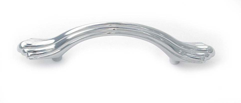 Alno A1505-3-PB/NL: 3" cc Venetian Cabinet Pull - Unlacquered Brass