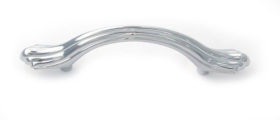 Alno A1505-3-PB/NL: 3" cc Venetian Cabinet Pull - Unlacquered Brass