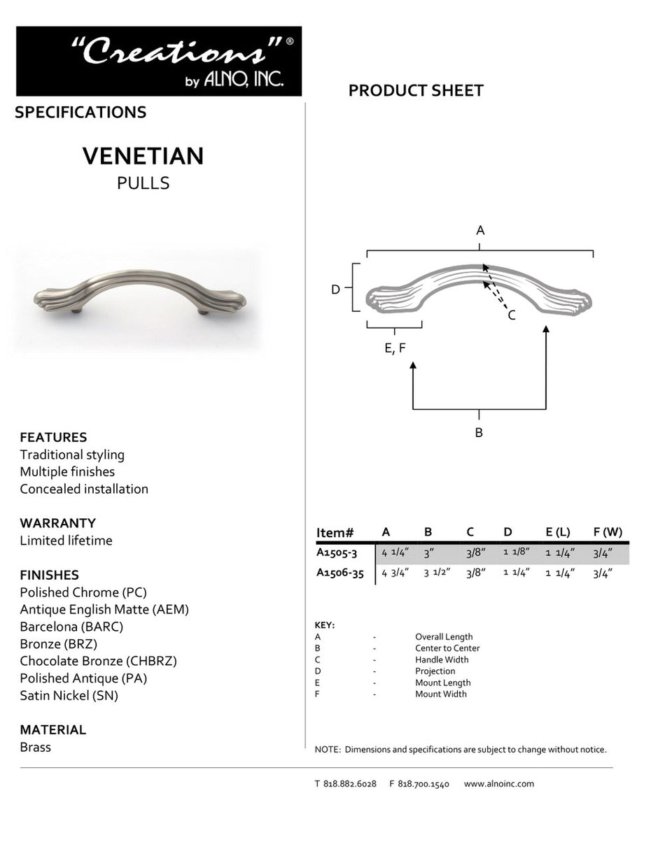 Specificaton Sheet