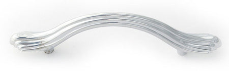 Alno A1506-35-PB/NL: 3-1/2" cc Venetian Cabinet Pull - Unlacquered Brass