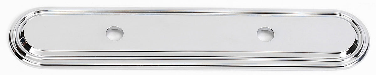 Alno A1507-3-PB/NL: 7-1/4" Venetian Backplate - Unlacquered Brass
