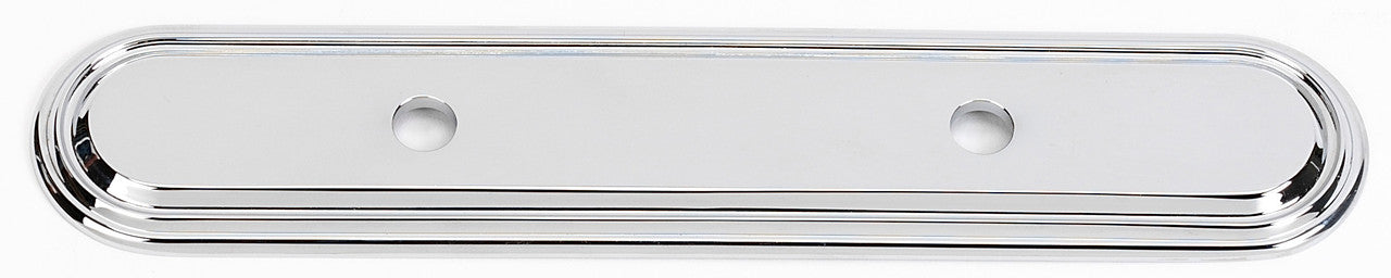 Alno A1507-3-PB/NL: 7-1/4" Venetian Backplate - Unlacquered Brass