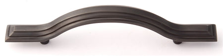 Alno A1515-35-BRZ: 3-1/2" cc Geometric Cabinet Pull - Bronze