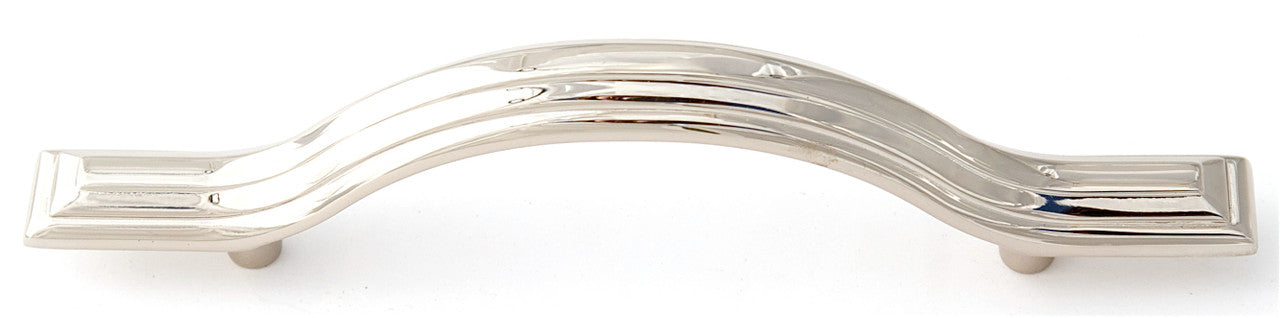 Alno A1515-35-PN: 3-1/2" cc Geometric Cabinet Pull - Polished Nickel