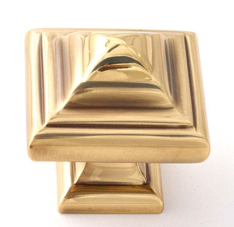 Alno A1520-PA: 1-1/4" Geometric Cabinet Knob - Polished Antique