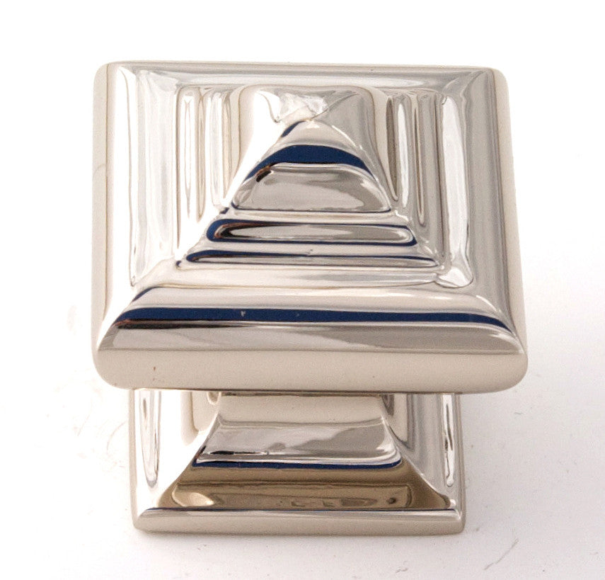 Alno A1520-PN: 1-1/4" Geometric Cabinet Knob - Polished Nickel