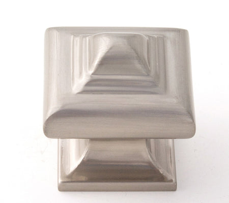 Alno A1520-SN: 1-1/4" Geometric Cabinet Knob - Satin Nickel