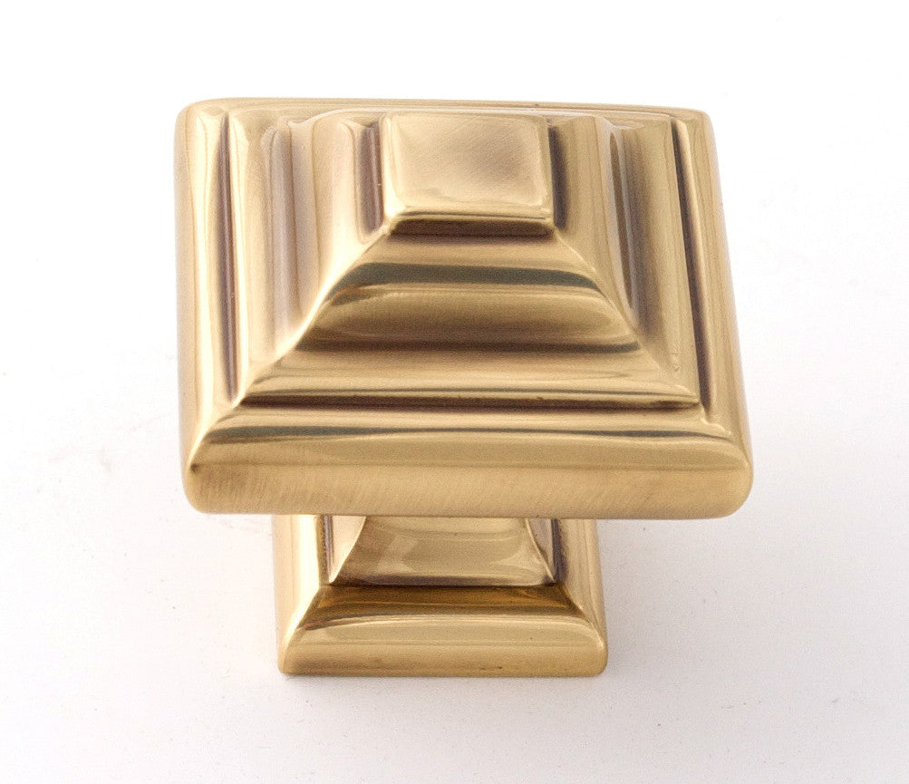 Alno A1525-PA: 1-1/4" Geometric Cabinet Knob - Polished Antique