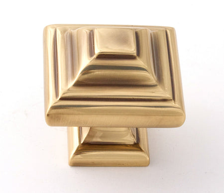 Alno A1525-PA: 1-1/4" Geometric Cabinet Knob - Polished Antique