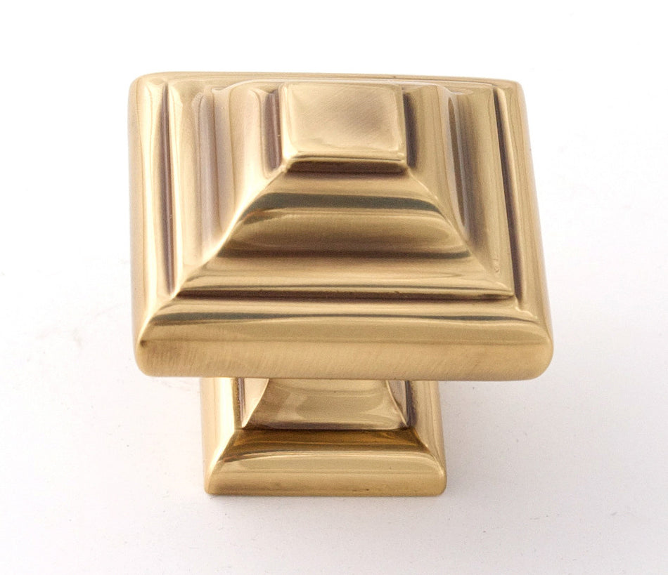 Alno A1525-PA: 1-1/4" Geometric Cabinet Knob - Polished Antique