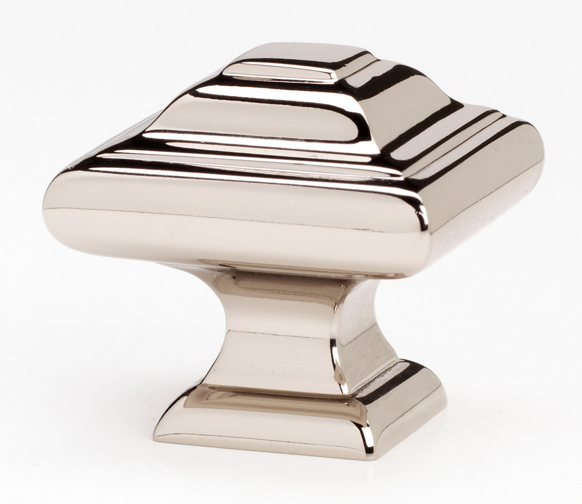 Alno A1525-PN: 1-1/4" Geometric Cabinet Knob - Polished Nickel