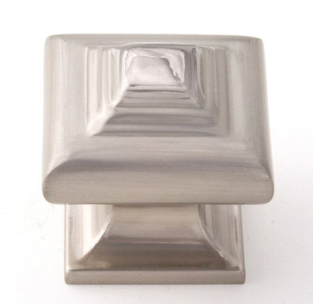 Alno A1525-SN: 1-1/4" Geometric Cabinet Knob - Satin Nickel