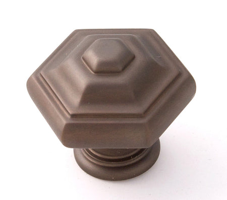 Alno A1530-CHBRZ: 1-1/4" Geometric Cabinet Knob - Chocolate Bronze