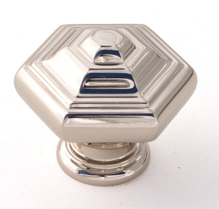 Alno A1530-PN: 1-1/4" Geometric Cabinet Knob - Polished Nickel