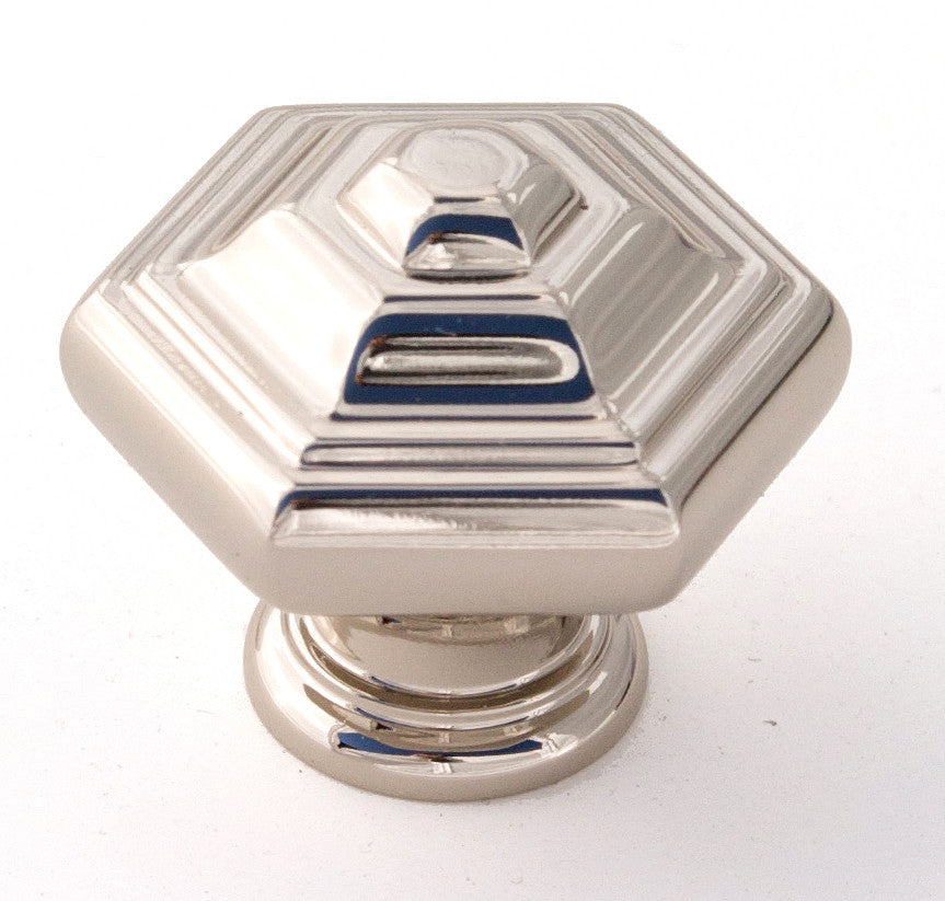 Alno A1530-PN: 1-1/4" Geometric Cabinet Knob - Polished Nickel