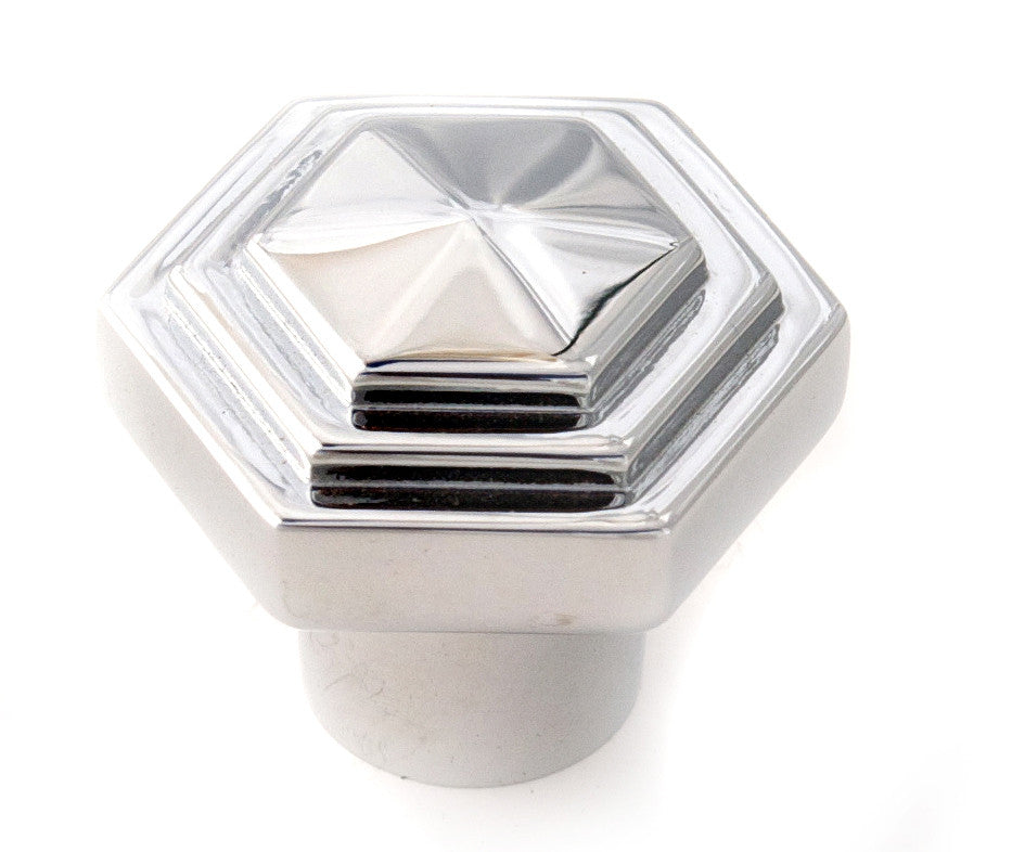 Alno A1535-PC: 1-1/4" Geometric Cabinet Knob - Polished Chrome
