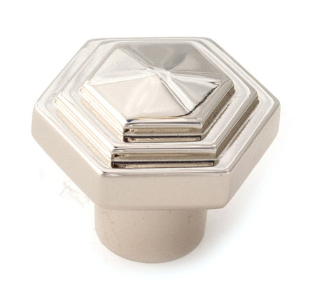 Alno A1535-PN: 1-1/4" Geometric Cabinet Knob - Polished Nickel