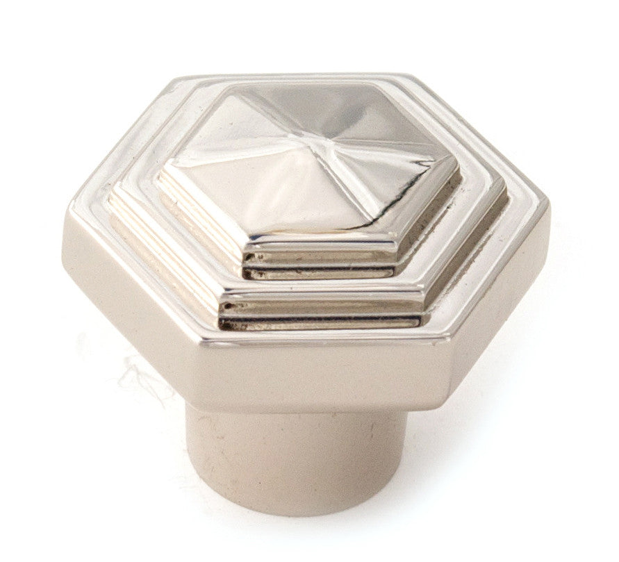 Alno A1535-PN: 1-1/4" Geometric Cabinet Knob - Polished Nickel