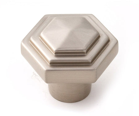 Alno A1535-SN: 1-1/4" Geometric Cabinet Knob - Satin Nickel
