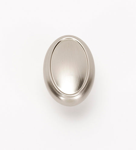 Alno A1560-SN: 1-1/2" Classic Traditional Oval Cabinet Knob - Satin Nickel