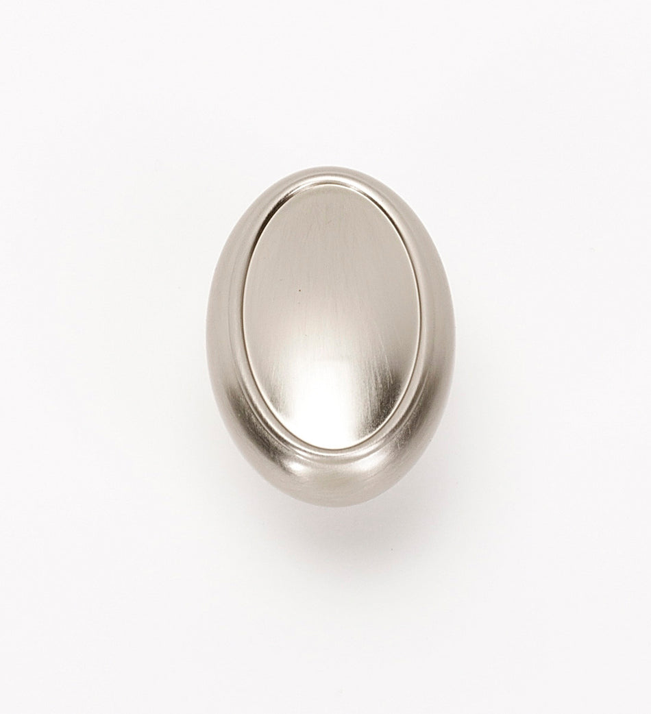 Alno A1560-SN: 1-1/2" Classic Traditional Oval Cabinet Knob - Satin Nickel