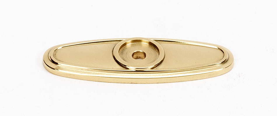 Alno A1565-PB/NL: 2-1/2" Classic Traditional Backplate - Unlacquered Brass