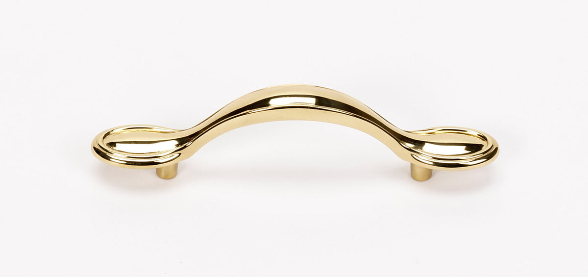 Alno A1566-3-PB: 3" cc Classic Traditional Cabinet Pull - Polished Brass