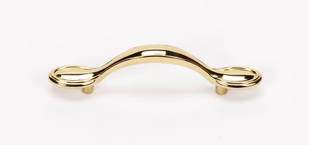 Alno A1566-3-PB: 3" cc Classic Traditional Cabinet Pull - Polished Brass