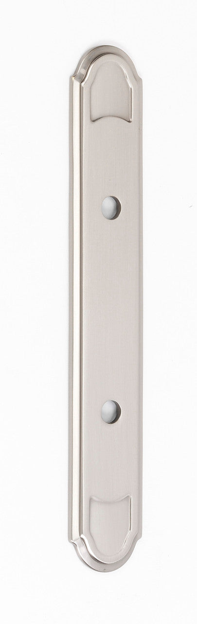Alno A1568-3-SN: 7-3/4" Classic Traditional Backplate - Satin Nickel
