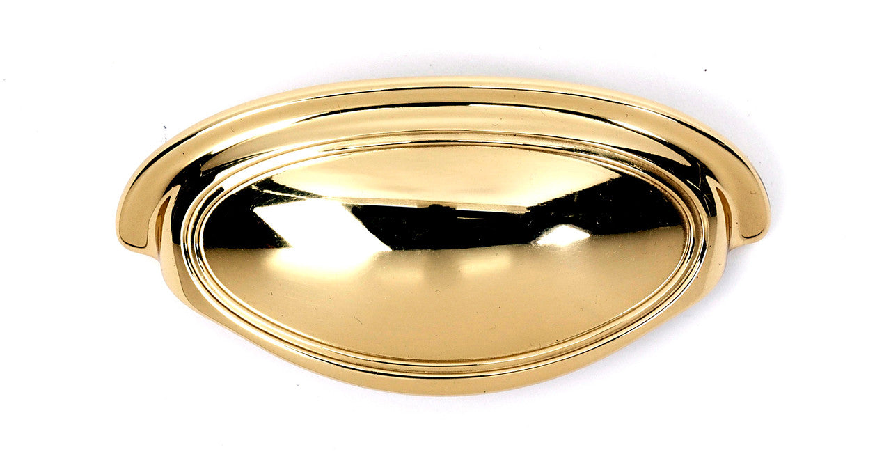 Alno A1570-3-PB/NL: 3" cc Classic Traditional Cup Cabinet Pull - Unlacquered Brass