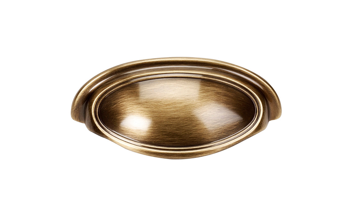 Alno A1571-35-AE: 3-1/2" Classic Traditional Cup Cabinet Pull - Antique English