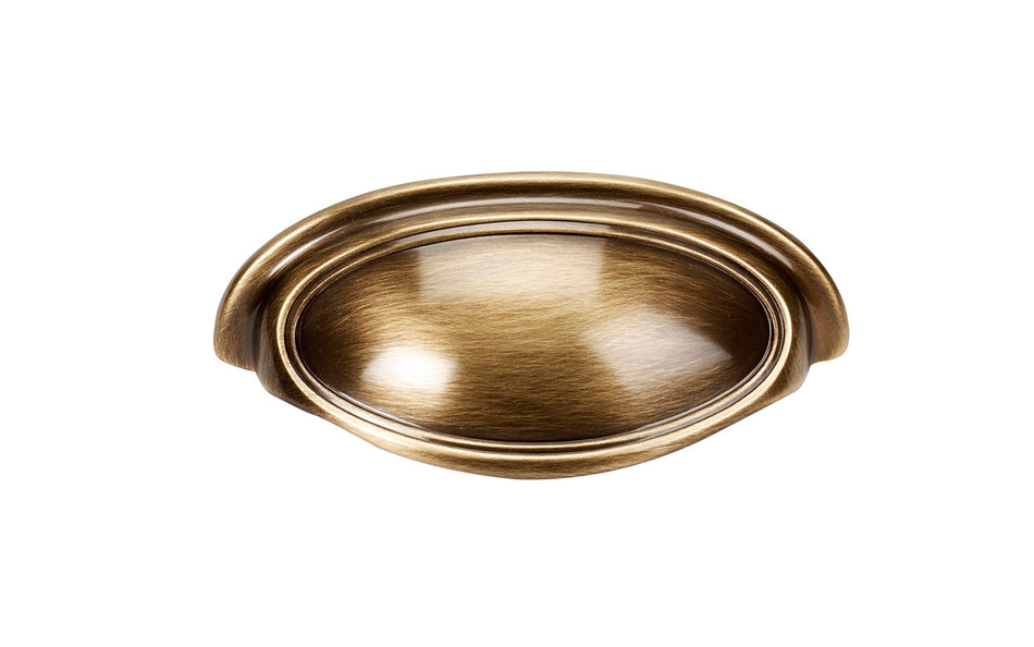 Alno A1571-35-AE: 3-1/2" Classic Traditional Cup Cabinet Pull - Antique English