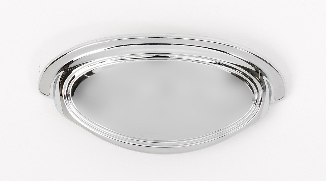 Alno A1571-35-PC: 3-1/2" Classic Traditional Cup Cabinet Pull - Polished Chrome