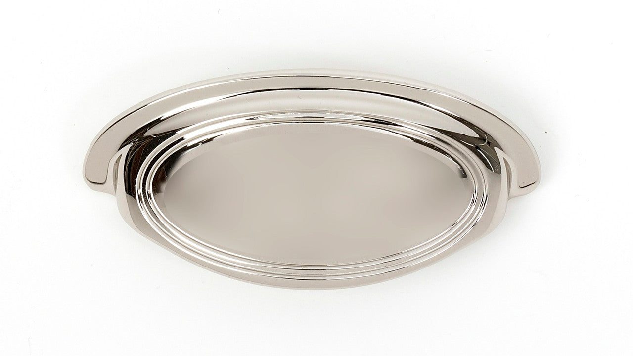 Alno A1571-35-PN: 3-1/2" Classic Traditional Cup Cabinet Pull - Polished Nickel