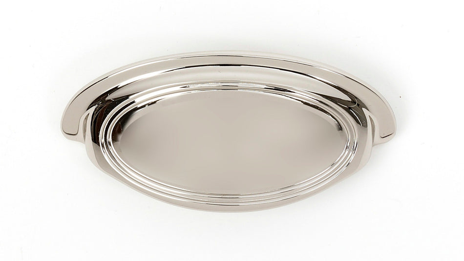 Alno A1571-35-PN: 3-1/2" Classic Traditional Cup Cabinet Pull - Polished Nickel