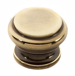 Alno A230-PA: 3/8" Tuscany Bread Box Cabinet Knob - Polished Antique