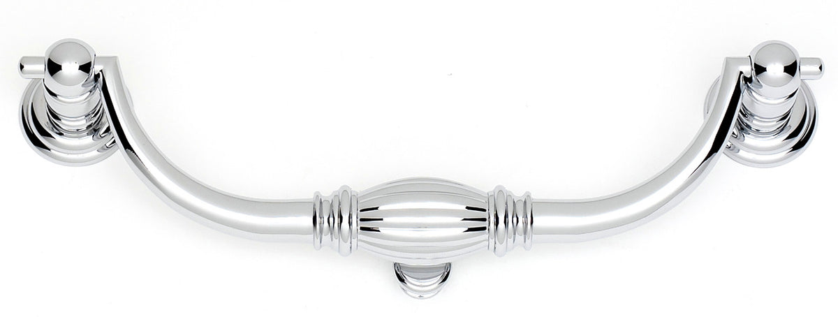 Alno A233-6-PB/NL: 6" cc Tuscany Cabinet Pull - Unlacquered Brass
