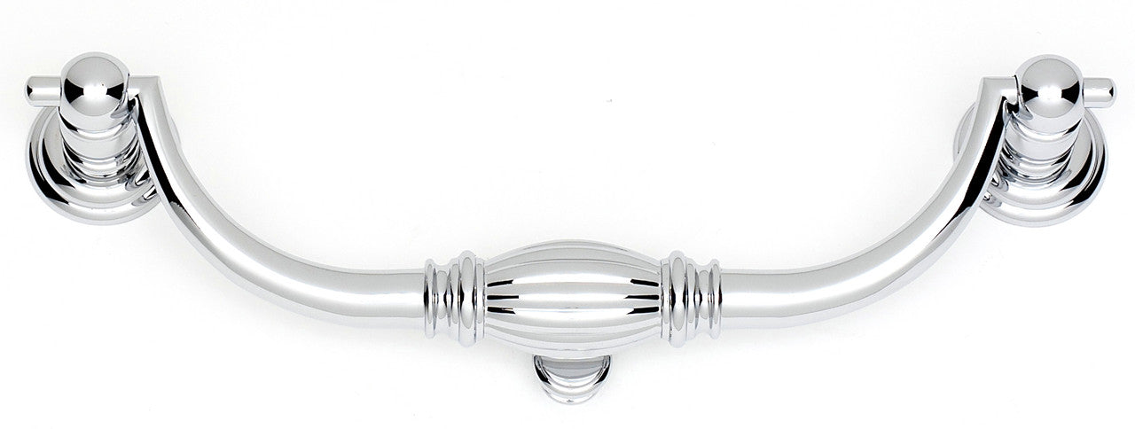 Alno A233-6-PB/NL: 6" cc Tuscany Cabinet Pull - Unlacquered Brass