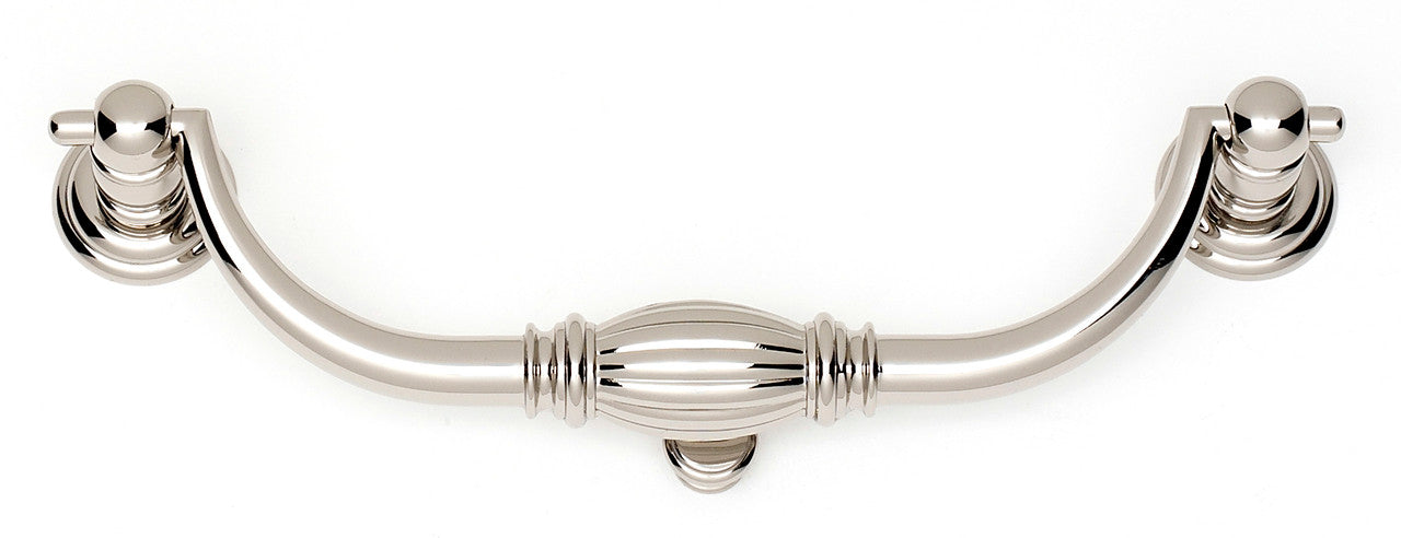 Alno A233-6-PN: 6" cc Tuscany Drop Bail Pull - Polished Nickel