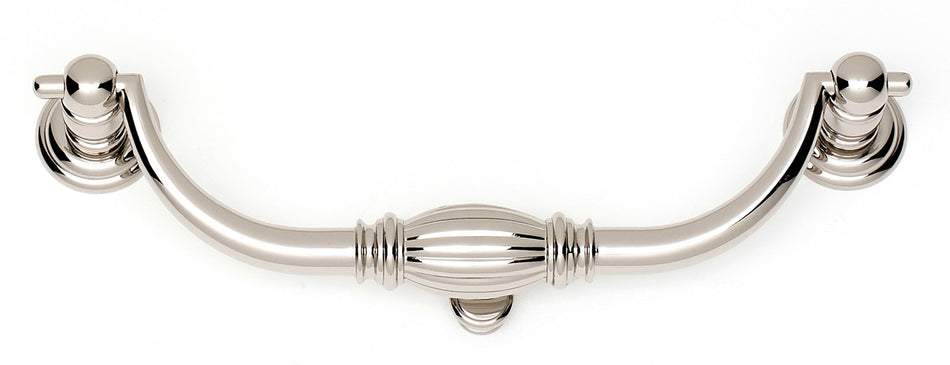 Alno A233-6-PN: 6" cc Tuscany Drop Bail Pull - Polished Nickel